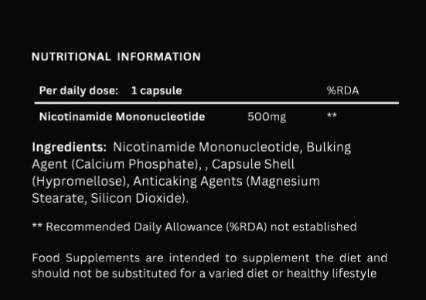 Premium NMN 500mg - 60 Capsules